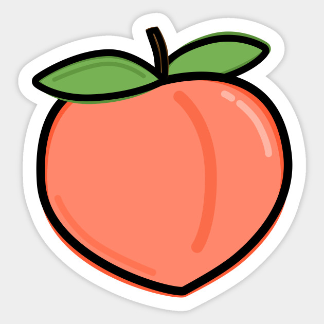 A Peach Peach Sticker Teepublic